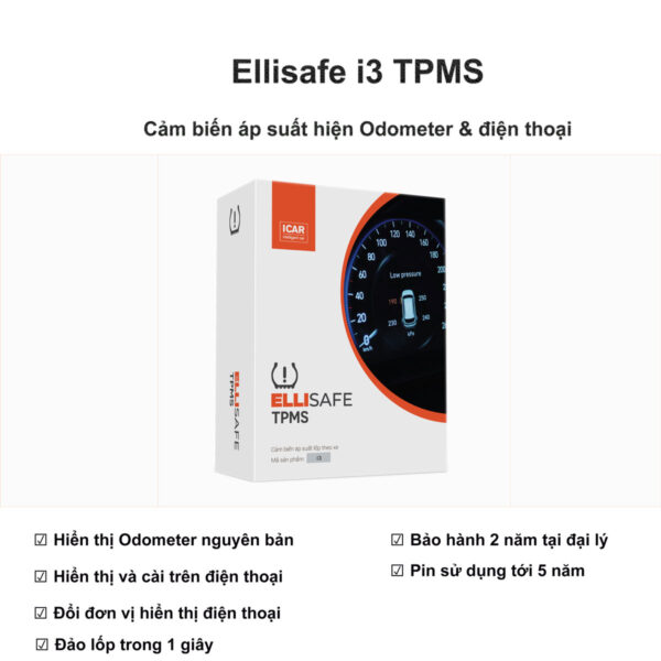 Cảm biến áp suất lốp i3 hiện odo và điện thoại
